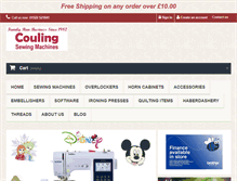 Tablet Screenshot of coulingsewingmachines.co.uk
